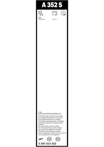 Aerotwin Silecek Seti Ford Transit (2013-2018) [750/500 Mm] A352S 3397014352 modelleri