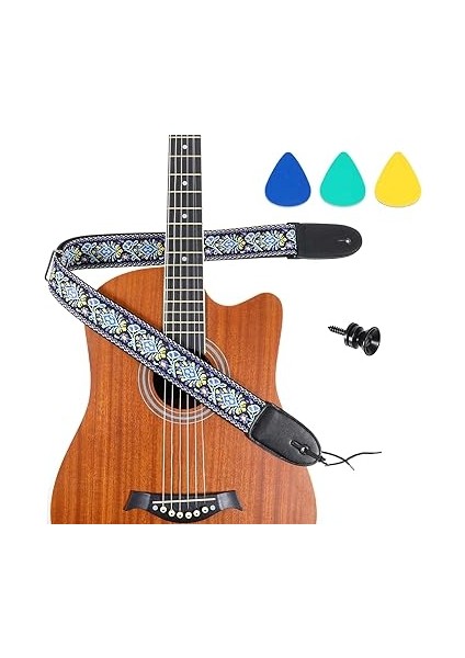 Askılı Jakarlı Çiçek, Hawaii Jakarlı Çiçek Ukelele Omuz Askısı, Ukulele Veya Küçük Boy Gitar Için, Soprano Konser Tenor Bariton Yaylı Aletler Için Ukulele Omuz Askısı, 5 cm Genişliğinde fiyatları