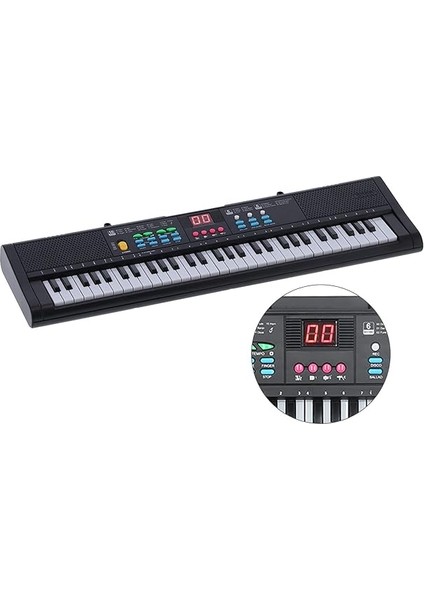 Tuşlu Elektronik Klavye, Yeni Başlayanlar Çocuklar Için Mikrofonlu Taşınabilir Elektrikli Dijital Piyano Oyuncakları indirimleri