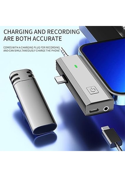 Kablosuz Yaka Mikrofonu 3'ü 1 Arada Alıcı Cep Telefonu Için 360° Çok Yönlü Yaka Mikrofonu Gürültü Azaltma Type-C Android Alı Telefon Tablet ile Uyumlu Youtube Facebook Canlı Yayını fırsatları