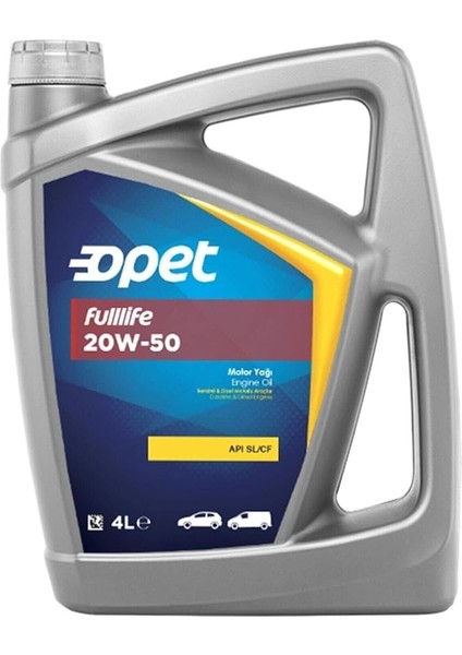 Fulllife 20W-50 4 Litre Şehir Içinde Optimum Yağlama