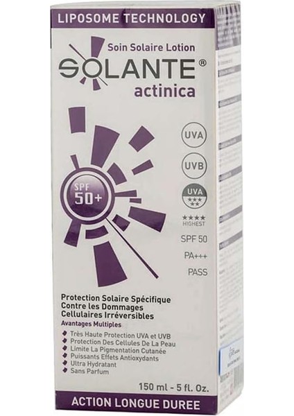 Actinica 150 ml 50 Faktör Güneş Losyonu fiyatları