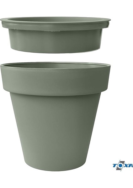 Fulya Saksı Drenajlı Dekoratif Mat Plastik Çiçek Saksısı (Bej Tabaksız, 3.1 Litre) indirimleri