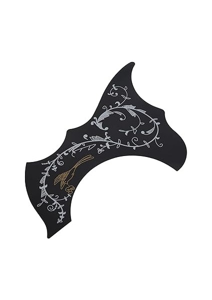 Pickguard-Acoustic-Acoustic Guitar Pickguard, Kendinden Yapışkanlı, Siyah fırsatları