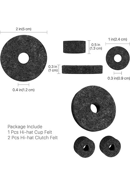 18 Parça Cymbal Keçe Pedler Pullar Cymbal Stand Kılıfı Hi Hat Davul Aksesuar Parçaları Yedek Donanım Paketi, Davul Seti Debriyaj Keçe Kanat Somunları Pul Bardak, Taban Standı Cymbal Istifleyici (Gri) fırsatları