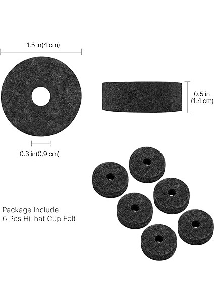 18 Parça Cymbal Keçe Pedler Pullar Cymbal Stand Kılıfı Hi Hat Davul Aksesuar Parçaları Yedek Donanım Paketi, Davul Seti Debriyaj Keçe Kanat Somunları Pul Bardak, Taban Standı Cymbal Istifleyici (Gri) indirimleri