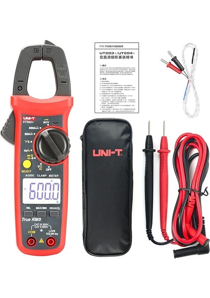 UT204 + Dijital Sıkıştırma Ölçüm Cihazı Sıcaklık Alternatif Akım Doğru Akım Gerilim Direnç Test Cihazı Multimetre