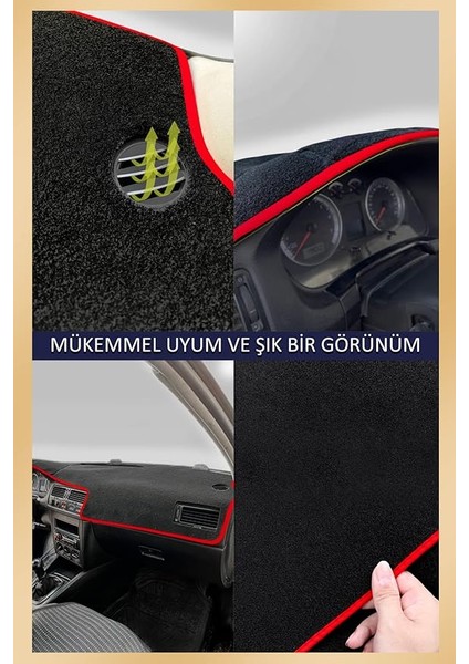 Torpido Koruma Halısı Siyah Kenar Renk Siyah Ford Focus 1 1998-2004 ile Uyumlu fiyatları