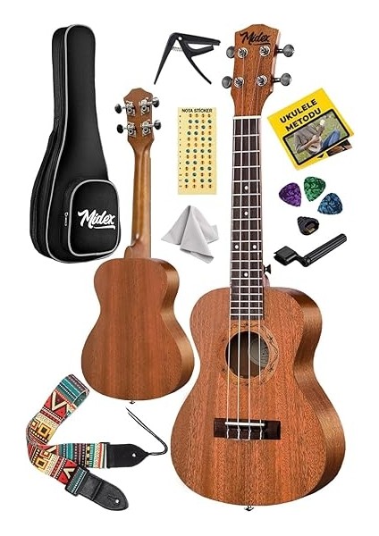 TN-26M Set Maun Tenör Ukulele (Softcase Capo Metod Nota Sticker Askı Pena) fiyatları