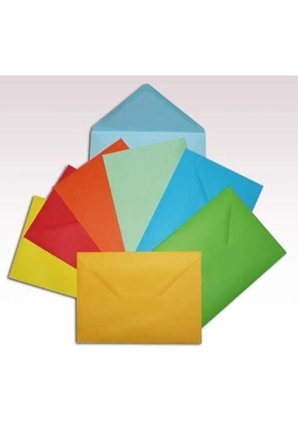 50 Adet, Renkli Zarf, 13X18 Cm, Mektup Zarfı, Renkli Zarflar, Karışık Renklerde, Büyük Boy indirimleri