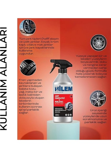 Profesyonel Jant Temizleyici ve Parlatıcı 750 ml modelleri