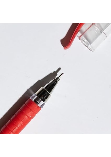 Iğne Uç Tükenmez Kalem Seti, 10’lu, Kırmızı, 0.7 Mm, Rahat Yazım, Ergonomik Tutuş modelleri