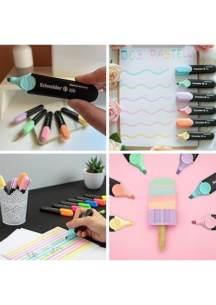 Job 150 Pastel Fosforlu Kalem (Turkuaz, Nane, Leylak, Pembe, Şeftali, Vanilya) 6'lı Kutu fiyatları