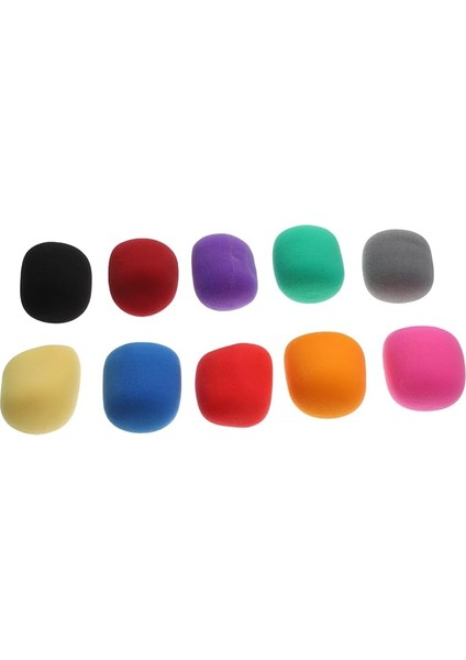 10 Adet Mikrofon Sünger Kapağı Mikrofon Süngeri Ktv Mikrofon Kapakları Mikrofon Rüzgar Koruması Ön Camlar Pop Çoklu Boru Sünger Için Dayanıklı Koruyucu Dayanıklı Mikrofon Kapakları