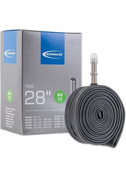10429340V Bisiklet Iç Lastiği, AV17 28/47-622/635 Ek Agv 40 mm