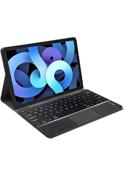iPad Air 4.nesil 10.9 Inch 2020 Bluetooth Touchpad Klavye + Standlı Kılıf - Bkk5