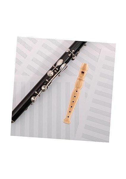 Çocuklar Için Müzik Aletleri Ahşap Kaydedici Çocuklar Için Klarnet Altı Delikli Melodili Uzun Ömürlülük Için Güvenli ve Pratik indirimleri