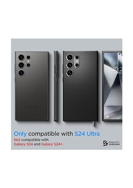 Galaxy S24 Ultra ile Uyumlu Kılıf Liquid Air Matte Black - ACS07287 fiyatları