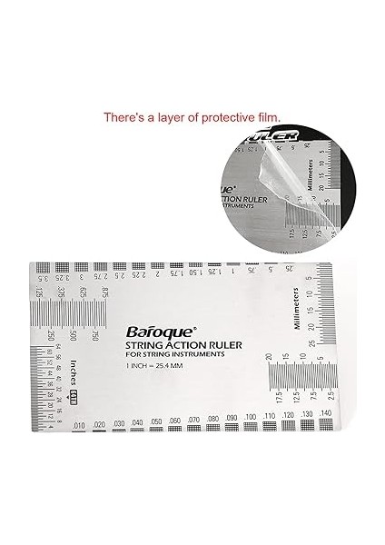 Elektrik Bas Akustik Gitar Mandolin Banjo Için String Action Cetvel Ölçer Aracı Gitar Gitar Cetvel fiyatları