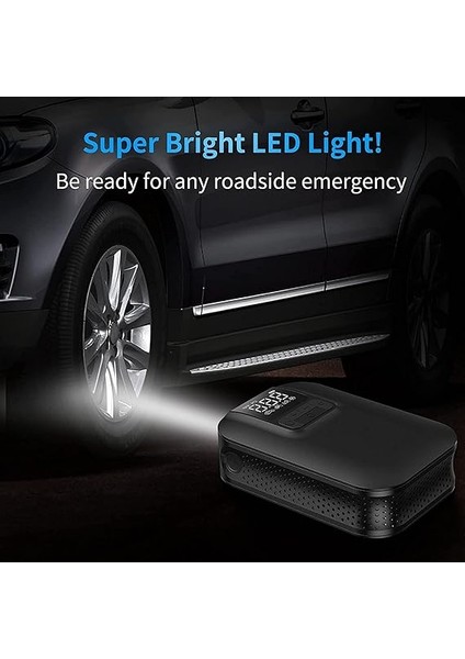 US-ZB215 350PSI 5000MAH Şarjlı Çok Amaçlı Taşınabilir Lastik Hava Pompası modelleri