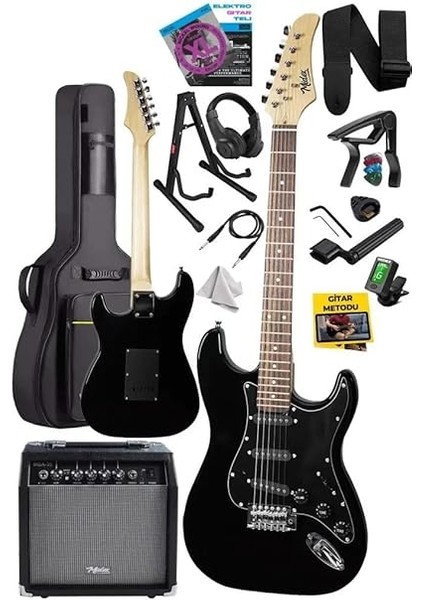 RPH-30BK-35AMP Gül Klavye Strat Kasa Sss 35W Elektro Gitar Seti fiyatları
