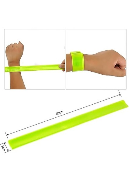 Kol Bandı Yansıtıcı Bileklik 2 Adet Yeşil-Sarı, 3cm x 40CM, Kendiliğinden Sarıcı modelleri