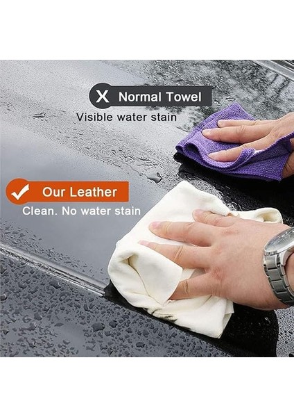 Cleanıng | 50X60CM - Premium Oto Araç Kaporta, Cam Kurulama Sentetik Güderi Bez | Çizmez, Leke Bırakmaz fırsatları