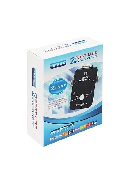 Port USB Kvm Switch, 2 Kasa 1 Monitör Switch, 2 Bilgisayarı Tek Elden Yönetin, fırsatları