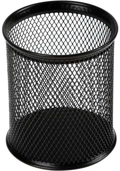 Home Masa Üstü Ofis Tipi Metal Kalemlik,perfore Kalemlik,masa Düzenleyici ve Toparlayıcı Organizer,kalem Kutusu (Siyah Silindir)