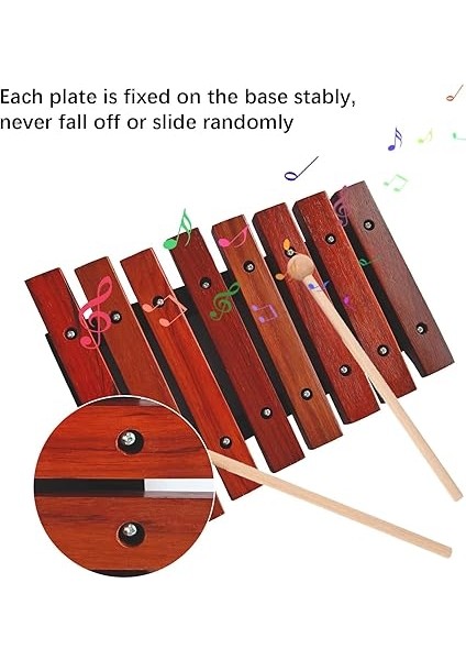 8 Nota 2 Ahşap Tokmaklı Ahşap Ksilofon Müzik Aleti Huş Çamı Ahşap Küçük Ksilofon Vurmalı Çalgı Doğum Günü Müzik Aletleri Yeni Başlayanlar Için Mükemmel modelleri