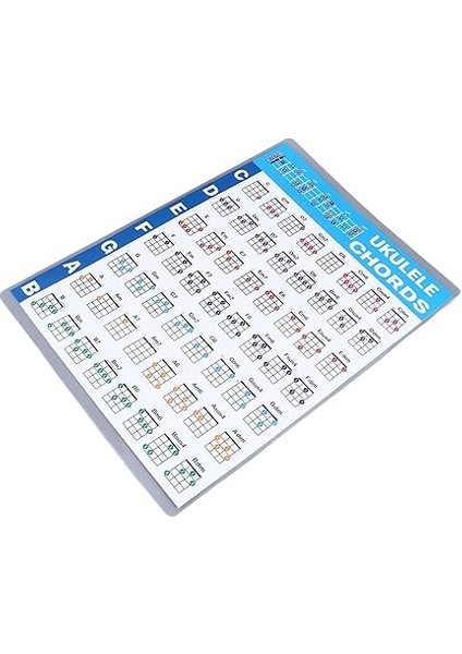 Ukulele Akor Sayfası Yeni Başlayanlar Için Profesyonel Dayanıklı Referans Kılavuzu Oyuncular Taşınabilir Kaplamalı Kağıt (Küçük (5,9 Inç)) fırsatları