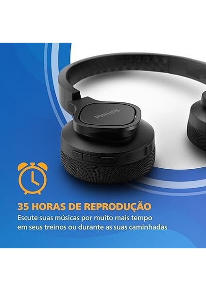 Audio A4216BK/00 Kulak Üstü Spor Kulaklık Kablosuz, 40 mm Sürücü, 35 Saat Çalma Süresi, IP55 Toz/su Koruması, Soğutucu Kulak Kapakları, Yıkanabilir Kulaklık Yastıkları, Siyah, 2021/2022 Model modelleri