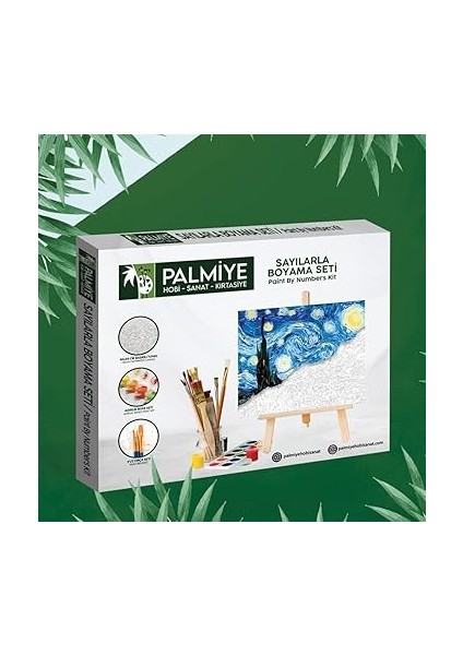 Hobi Sanat Sayılarla Boyama Tuval Seti Fırça Boya Dahil (Çıtalı) 40X50 cm - Cafe Terrace At Night fiyatları