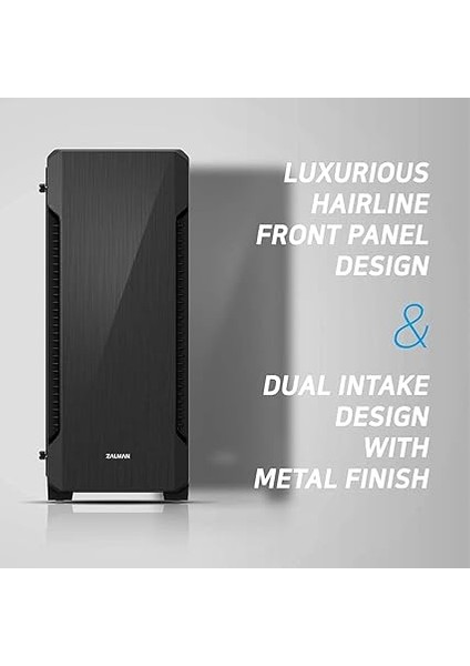 S3 Tg - Atx Mid Tower Bilgisayar Pc Kasası - Temperli Cam Yan Panel - 3 x 120 mm Kasa Fanı Önceden Takılmış, Siyah fiyatları