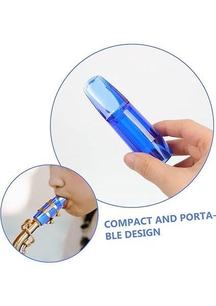 Alto Saksafon Yedek Ağızlık Seti Şeffaf Mavi Renk Profesyonel Müzik Aleti Parçası Yüksek Kalite ve Kolay Kullanım Için Seçim fırsatları