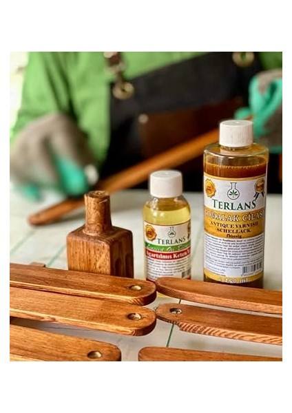 Doğal Ahşap Cilası Gomalak 1000 ml Shellac + Sürme Topu modelleri