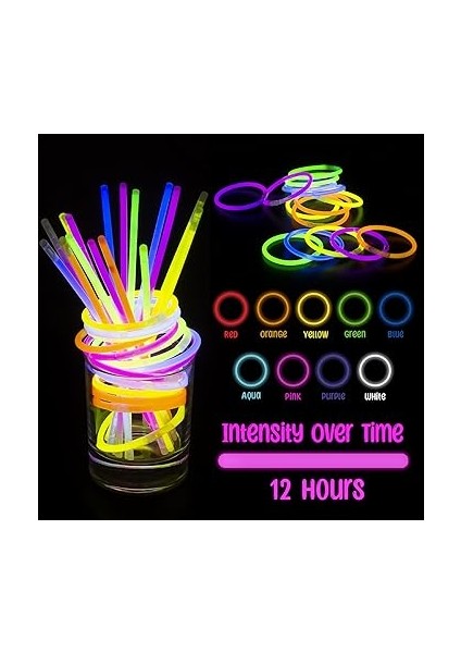 Shop-Mağaza Glow Parti Malzemeleri, Doğum, Düğün Favors, Karışık Renkli Işık Stick, 25PCS Için Bilezikler Bilek Bandı Neon Kolye Sticks Kırpma indirimleri