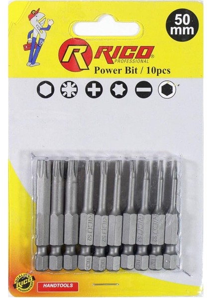Rico Torx Bits Seti 10 Prç. 50MM 005-KK1131