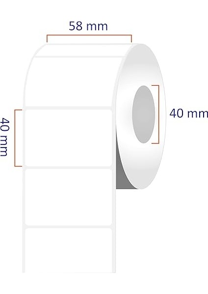 Etiketler , Hazır Al Hızlı Al Eko Termal Terazi Etiketi 58MM x 40MM Ruloda 500 Adet 40MM Kuka Çapında Direk Termal Transfer Etiketi fiyatları