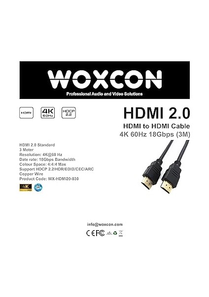 HDMI Kablo 4K 60Hz 18G Hdcp2.2 Arc Dolby Desteği HDMI 2.0 Versiyon (3 Metre) fiyatları