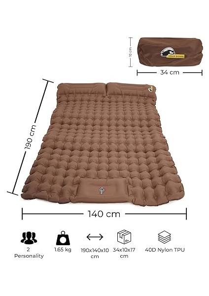 Badger Othila Iki Kişilik Kendinden Pompalı Otomatik Şişme Yatak, Dayanıklı Kamp Ekipmanları, Kamp Aksesuarları, Açık Hava Sporları fiyatları