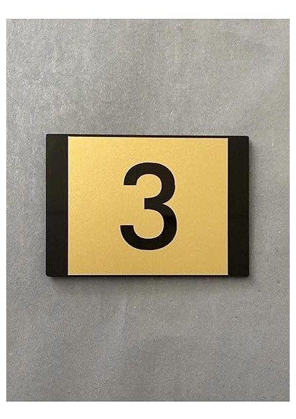 Gold Tasarım Kendinden Yapışkanlı Daire Kapı Numarası -3 modelleri