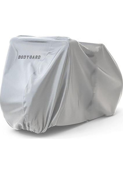 Örtüleri, Bisiklet Brandası, Su Geçirmez, Bisiklet Garajı, Branda, Bisiklet Koruma Kılıfı, Torbalı, 180X 90 x 120 cm (Gümüş)