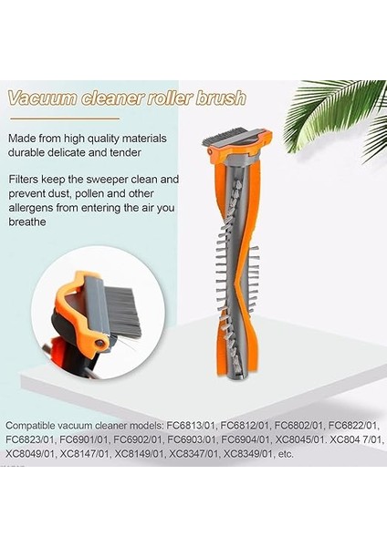 Speedpro Serisi Başlık Rulo Fırçası Powerpro FC6813/01, FC6812/01, FC6802/01, FC6903 Modelleri Için Uyumlu fırsatları