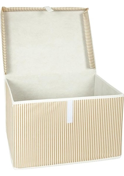 Home Çok Amaçlı Kapaklı Sandık Tipi Hurç Organizer – Büyük Boy Saklama Kutusu – Dolap Içi, Yatak Altı ve Baza Altı Için Sert ve Dayanıklı Depolama Çözümü – Katlanabilir (Krem, 40X30X26 Cm) indirimleri