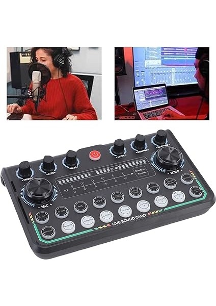 Canlı Ses Kartı 15 Ses Efektleri, 7 Podcast Modu, Aydınlatma Kontrollü 5 Ses Değiştirici Modu, Os x ile Uyumlu, Canlı, Podcasting, Kayıt indirimleri