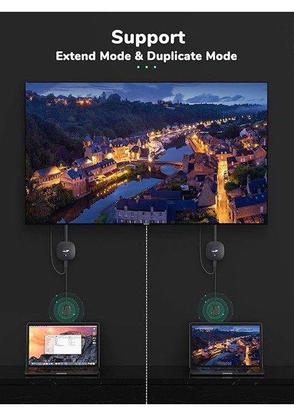 HDMI Kablosuz Akış Dongle 4k, HDMI Wi-Fi Ekran Dongle Ekran Desteği Miracast Airplay Dlna Android/ios/windows/mac Os/dizüstü Bilgisayardan Tv/monitöre / Projektöre fırsatları