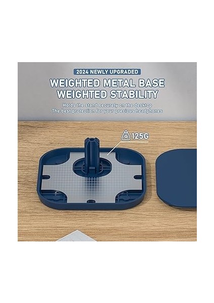 Kulaklık Tutucu, Tüm Kulak Üstü Bluetooth Kulaklıklar Için Kulaklık Standı, Ağırlıklı Tabanlı Evrensel Kulaklık Tutucu + Alüminyum Boru, Oyun Kulaklığı Tutucu, Çalışma Masası Aksesuarı (Mavi) modelleri