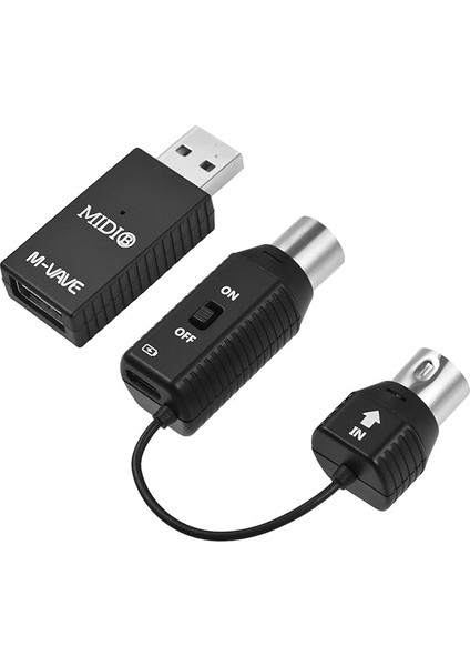 Mini Kablosuz Iletim Sistemi Mıdı Sistemi Mıdı Kablosuz Adaptör Mıdı Arayüzlü Cihazlar Için Tak Çalıştır Desteği