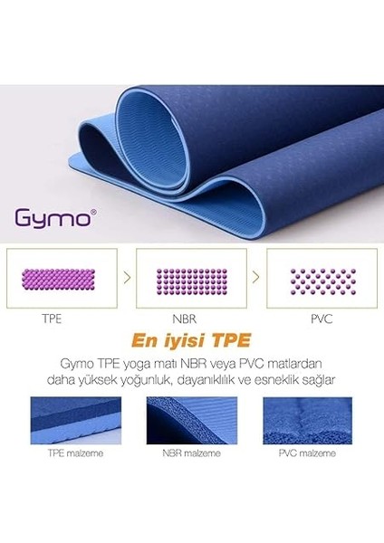 Hizalamalı 6mm Tpe Yoga Matı Pilates Minderi Yeşil fırsatları